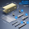 Ranbo 2 Pcs Frameless Glass Clamp Brackets for Shelf and