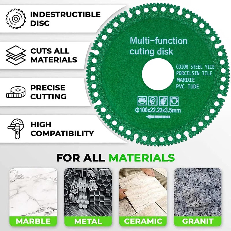 6Pcs Indestructible Disc for Grinder, Diamond Saw Cutting Wheel, Angle