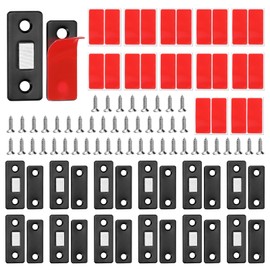 Keadic Magnetic Door Catch Stainless Steel Drawer Magnet Catch for Kitchen (Black 1)