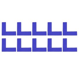 YOKIVE 20 Pcs 5S Location Marking Corner, L Shaped Floor Markers Strikers | Durable for Office Table, Desk, Floor, Steps (Blue, 2x2x0.8-inch)