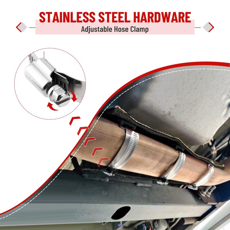 Racewill Titanium Pipe Shield 6" x 12" Exhaust Heat Shield,