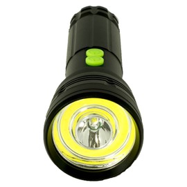 Aluminum Flashlight w/Dual Buttons; 400 Combined Lumens