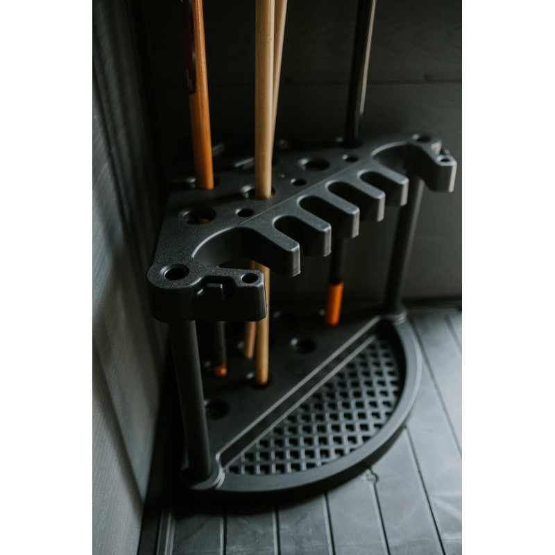 Keter Compact Corner Tool Rack for Maximum Storage and Organization