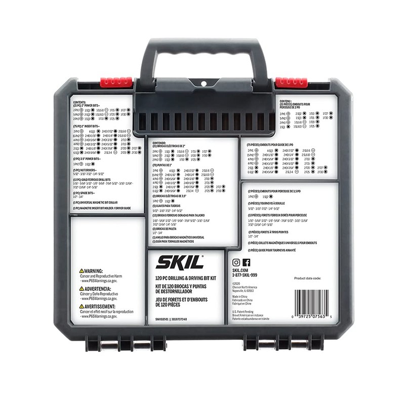 SKIL 120pc Drilling and Screw Driving Bit Set with Bit