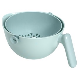 LemonRoad Juego de 8 coladores de drenaje para frutas y verduras, colador desmontable de doble capa de plástico para cocina, accesorios esenciales de 