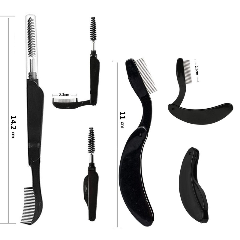 Yes107 (TYPE-B) Eyelash Comb, 2 Pieces, Mascara Comb, Stainless Steel