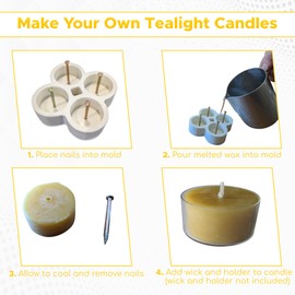 Silicone Tealight Candle Mold - Makes 4 x Tea Light Candles (Elements Theme)