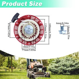 ADEFOL Pull Starter Kit for Honda GX200 GX160 GX140 GX120 168F and 5.5HP - 6.5HP Petrol Engines, ADEFOL Return Starter with Screws Spark Plug Reversing Starter Accessories Pulley Starter