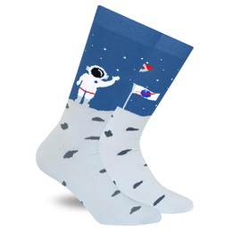 SKUNK SOCKS | Calcetines Divertidos | Astronauta | Calcetines Hombre y Calcetines Mujer - Variedad de Diseños y Colores | Calcetas de Algodón - Caja de Regalo