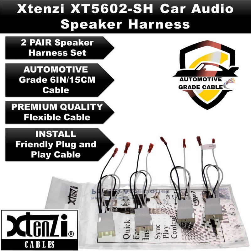 Xtenzi 2 Pair Car Speaker Harness Set Compatible with Ford