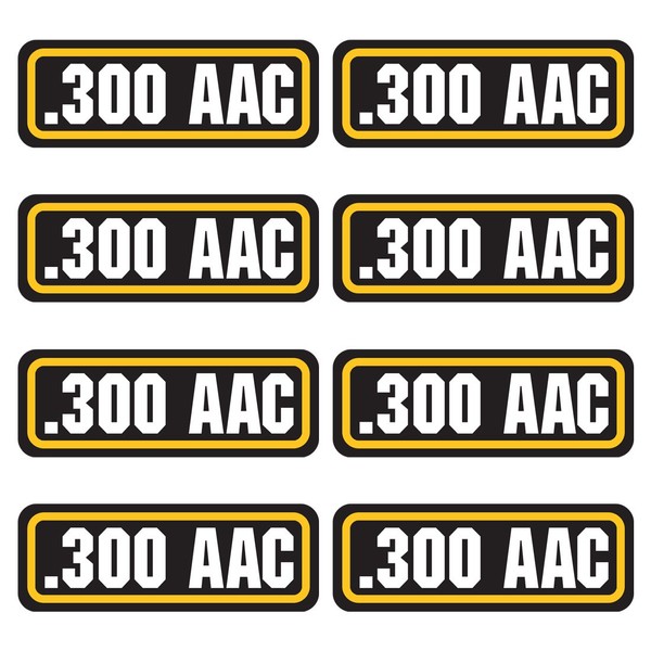 AZ House of Graphics 300 AAC Ammo Stickers 8 Pack
