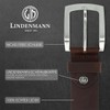 LINDENMANN Men's Leather Belt 40 mm Wide Belt Full Cowhide