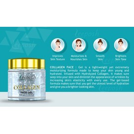 Leeposh Collagen Gel Cream | collagen Anti Aging Face Moisturizer | collagen gel Day & Night for Men Women 300 ml | skin Tightening Firming Hydrating Gel serum