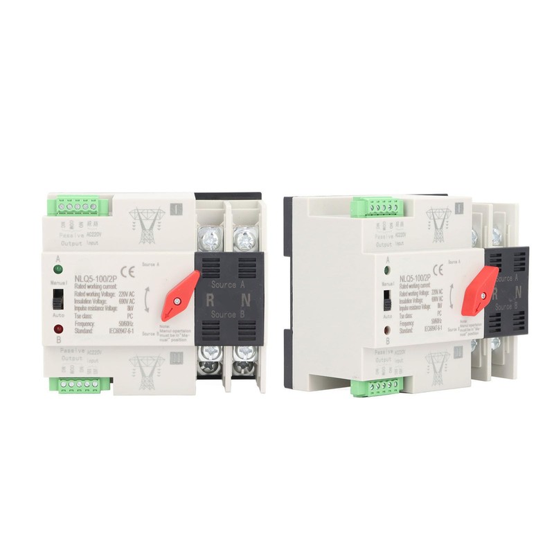 Dual Power Automatic Transfer Switch, Excellent PC Flame Retardant Plastic,