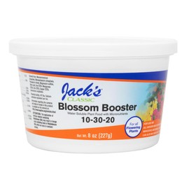 Jack's Classic 10-30-20 Blossom Booster Water-Soluble Fertilizer with Micronutrients for Increasing Color and Quantity of Blooms in Flowering Plants, 8oz