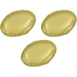 Stephanie Imports Set of 3 Double Sided Magnifying Compact Mirrors (Gold, Elongated Oval)
