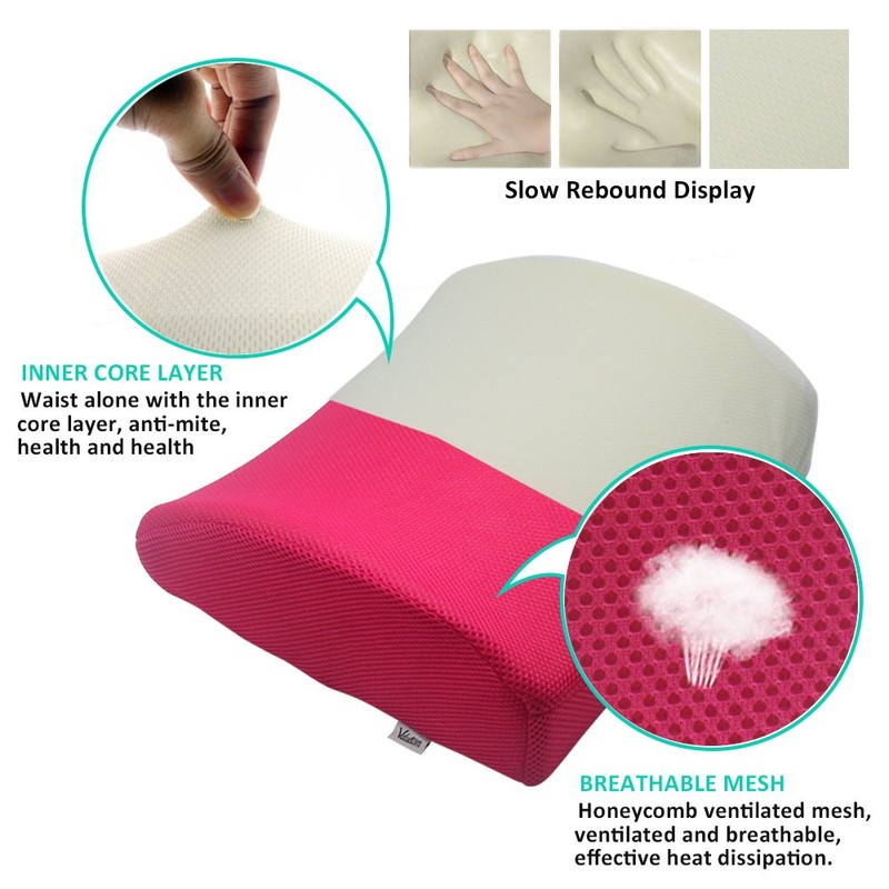 Valuetom Premium Memory Foam Lumbar Cushion 3D Mesh Lumbar Support