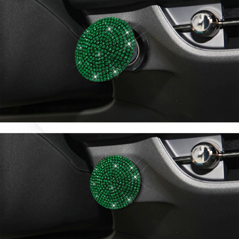 Rebvugr Bling Car Push to Start Button Cover, Switch Button