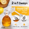 Hunnibi Handmade Honey Jar with Dipper, Glass Made Honey Dipper