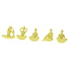 5 Pcs Yoga Statue Simple Style Yellow Attractive Decorative Durable