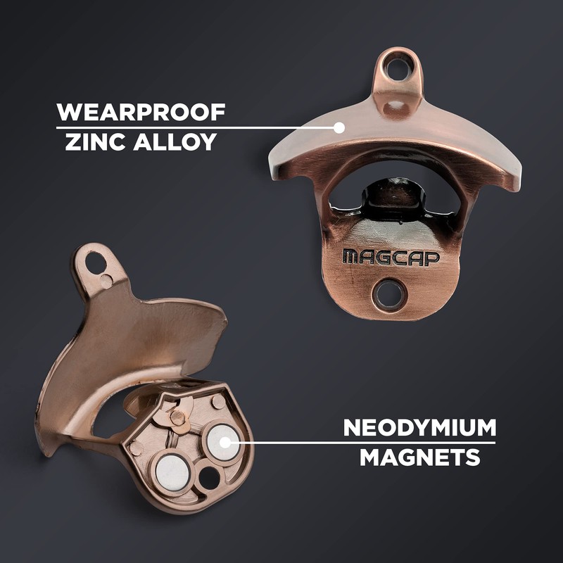 MAGCAP - Abrebotellas para exteriores montado en la pared, estilo
