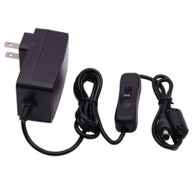 Led Power Supply Adapter 12V 2A 24W with Inline on Off Switch for Led Rigid Bar, Led Strip Light, Led Tape Light, Under Cabinet Lighting