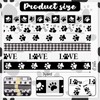 LANGFON 6PCS 3/8" Paw Print Ribbons Grosgrain Black White Dog