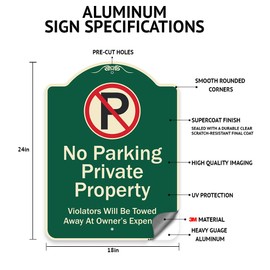 SignMission Designer Series Sign - One Way Do Not Enter | Green & White 18" X 24" Heavy-Gauge Aluminum Architectural Sign | Protect Your Business & Municipality | Made in The USA