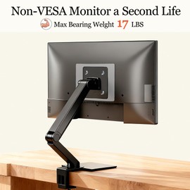 Non VESA Monitor Mount Adapter - 75x75 mm VESA Adaptor Mount for Monitor Without Holes for 17-22 inch Flat Panel Monitors Load Capacity 17lbs