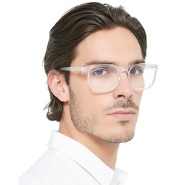 MARE AZZURO Oversized Bifocal Reading Glasses 3.50 Men, Transparent Blue Light Blocking Readers, XL Reading Glasses 1.00 1.25 1.50 1.75 2.00 2.25 2.50 2.75 3.00 3.50