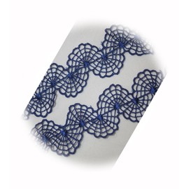 New 10 Yards Sapphire Blue Scalloped Venise Sewing lace Trim 1.25" Wide Elegant Cute Unique Stunning Style Pretty Ribbons LACEAI01697