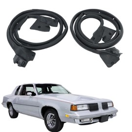 Black Door Trim Molding Left and Right Kit Rubber Sealing Strip Replacement for Monte Carlo 1978-1988 Replacement for Grand Prix 1978-1988 Replacement for El Camino Cutlass 1978-1987