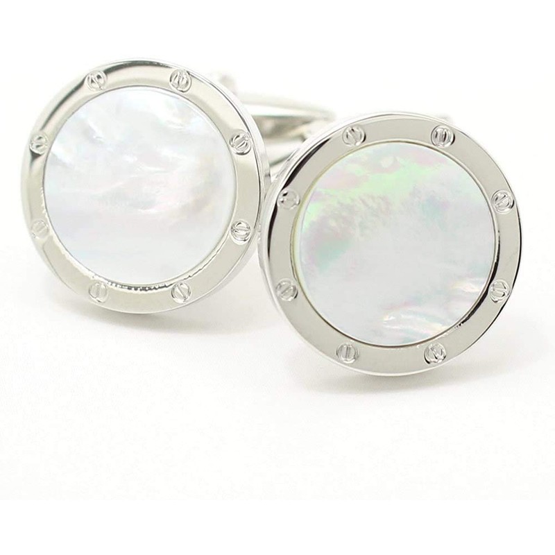 Z・Y・F Cufflinks, Natural White Butterfly Shells, Unique Presence, Men's, Women's,