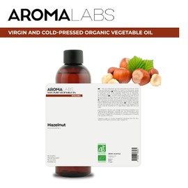 ORGANIC - HAZELNUT Oil - 250mL - 100% Pure, Natural, Cold Pressed and AB Certified - AROMA LABS (French Brand)