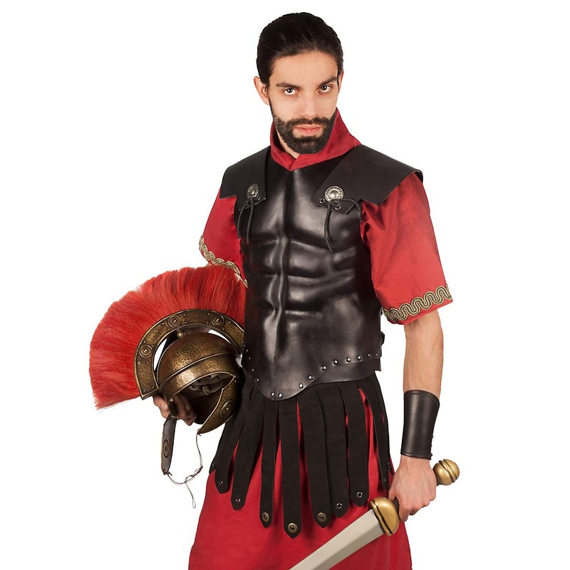 Andracor - Leather Loincloth Gladiator - Black Genuine Leather for