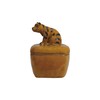 Creative Co-Op Stoneware Jar with Tiger Handle and Lid with
