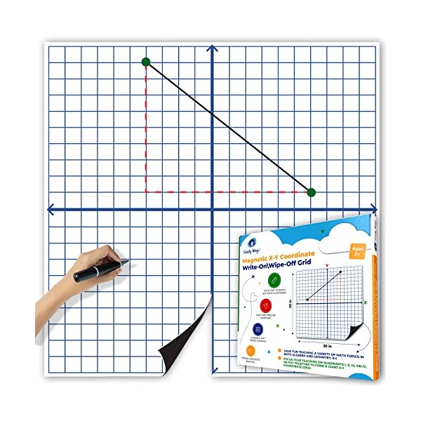 Jumbo Magnetic XY Coordinate Dry Erase Grid - Dry Erase