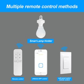 Bkiyougo Smart WiFi Bulb Socket, eWeLink APP Remote Timer and Group Control, Voice Control with Alexa and Google(2 Pack)