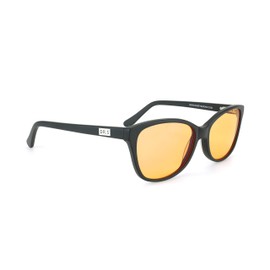 Dr. S anteojos de computadora con bloqueo de luz, 99% de filtro azul, antideslumbrante, antifatiga, protección contra radiación, bloqueo UV, juego, mejor sueño, reduce la fatiga ocular diseñadas por un médico ocular, Negro mate, Large Round