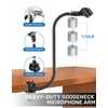 Gooseneck Microphone Stand 19", 360° Flexible & Adjustable Arm Desk