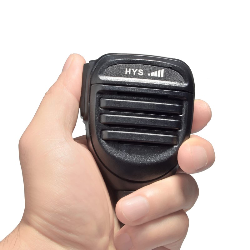 HYS Speaker Microphone with PTT Button, Speaker Microphone Compatible with