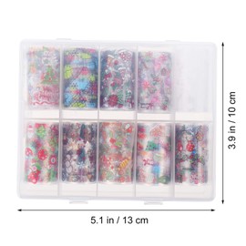 Healeved Nail Art Stickers for Women Christmas Theme Sticker Set Easy to Apply Fade Resistant Design Random Style