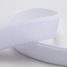 Velvet Ribbon 9mm x 10M - White