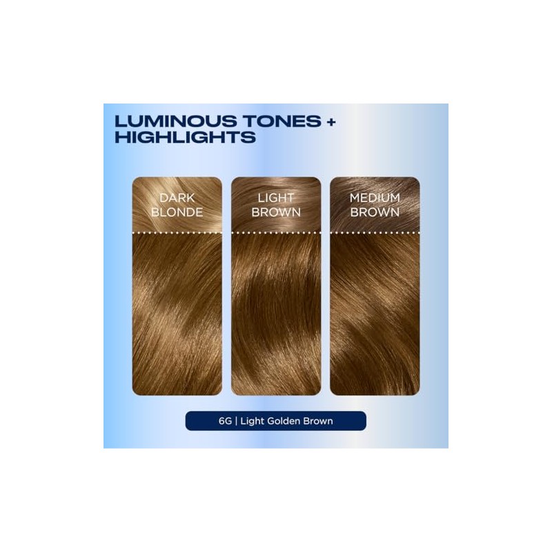 Clairol Nice'N Easy Crème 6G Light Golden Brown (3 Kits)