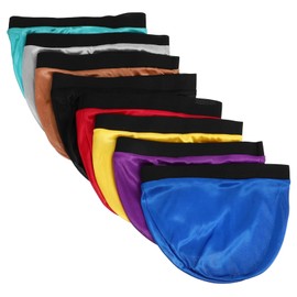 PACKOVE 8Pcs Multi Functional Wave Cap for Men Lightweight Silky Elastic Hair Cover Includes Wine Lake