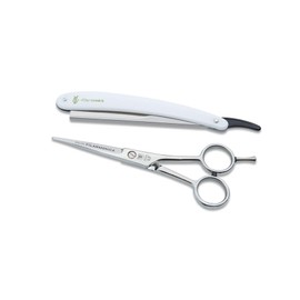 Filarmonica Hairdressing Scissors with Razor Professional Hairdressing Set, 14 cm (5.5 inches), with 24 cm Long Stainless Steel Blade