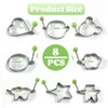 Slomg 8pcs Set Fried Egg Rings Molds Non Stick for