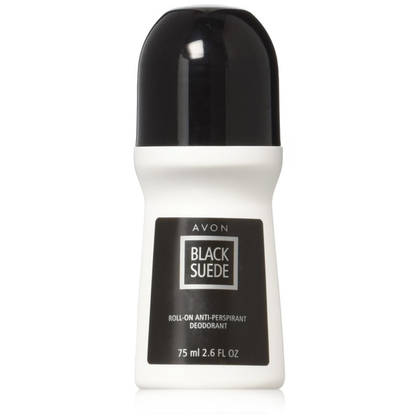 Set of 4 Avon Black Suede Roll-On Anti-Perspirant Deodorant Rolls