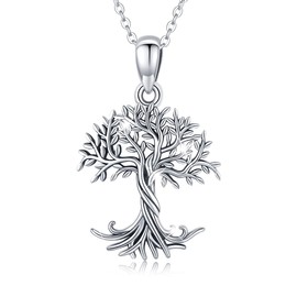 Odinstone 925 Sterling Silver Tree of Life Necklace for Women, Tree of Life Pendant Symbolizing Luck and Renewal, Allergy Free, Jewellery Gifts for Mum/Girlfriend/Wife/Daughter