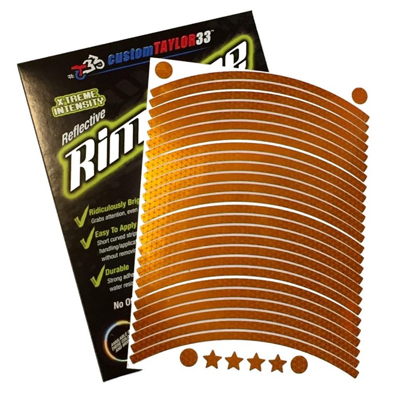 customTAYLOR33 Orange High Intensity Grade Reflective Copyrighted Safety Rim Tapes